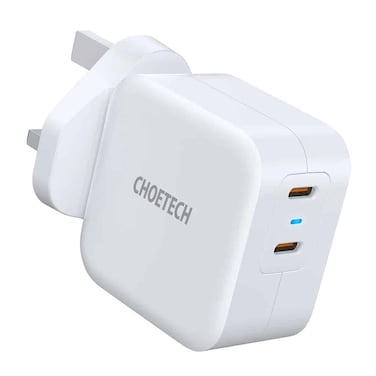 CHOETECH PD6009-UK-WH 40W Dual Fast USB C Charger 2-Port 20W PD 3.0 - White