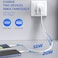 شاحن حائط سريع بمنفذين PD+ QC بقدرة 38 وات، CHOETECH PD5002-UK-WH - أبيض