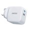 شاحن حائط سريع بمنفذين PD+ QC بقدرة 38 وات، CHOETECH PD5002-UK-WH - أبيض