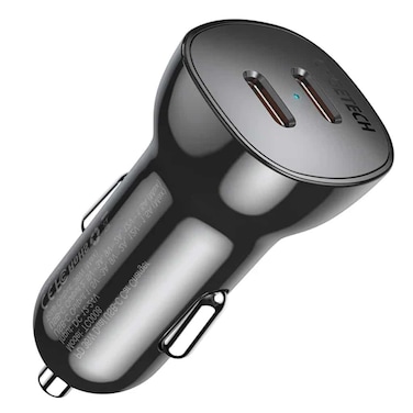 CHOETECH TC0008-BK 40W Dual USB-C Fast Car Charger - Black