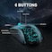 MageGee G6 Wired Gaming Mouse, Ergonomic USB Optical Mouse with 7 Colors Breathing LED Backlit, 6 Adjustable DPI Levels from 600 to 3200 for Laptop PC Computer Games &amp; Work, Black