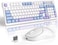 MageGee Wireless Gaming Keyboard and Mouse Combo V560, RGB Backlit Rechargeable Mechanical Feel 2.4GHz Quiet Blue White Purple Keyboard Mouse for Mac Laptop PC Gamer