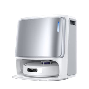NARWAL Freo Z10 Ultra Robot Vacuum Cleaner with Mop Function, 18,000 Pa Suction Power, Dynamic Mop Expansion, Tangle-Free System, Intelligent Wet/Dry Cleaning, All-in-One Base Station, Silver