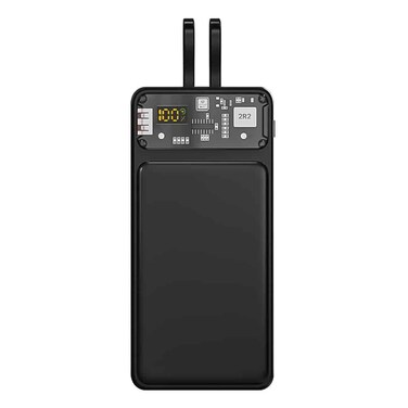 IT Holy P110 10000mAh (5-in-1) PD 66W Power Bank with Built-in (USB-C &amp; Lightning) Charging Cables - Black