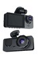 4K 4-Inch Triple-Lens Dash Cam &ndash; Front, Rear &amp; Inside Recording &ndash; WiFi, Night Vision, 24/7 Parking Mode, G-Sensor, Loop Recording &ndash; Mobile App Control for iOS &amp; Android
