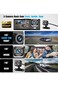 4K 4-Inch Triple-Lens Dash Cam &ndash; Front, Rear &amp; Inside Recording &ndash; WiFi, Night Vision, 24/7 Parking Mode, G-Sensor, Loop Recording &ndash; Mobile App Control for iOS &amp; Android