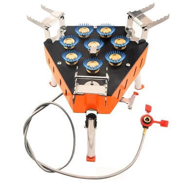OMEGA 5 ZYZY-01 19800 W 8-Core Foldable Camping Stove for Outdoor - Orange