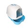 Cozy Paws Semi-Automatic Hooded Cat Litter Box With Handle Detachable Flip Cat Litter Boxes -Size - 53*41*41 Cm -  Blue Color