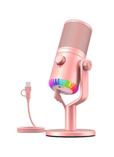 Maonocaster DM30 RGB USB Programmable Gaming Microphone for PC - Pink