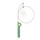 Pakeway Retractable Lucky Cat Teaser With Led Lamp,Small Bell And Feather- 80cm-Green