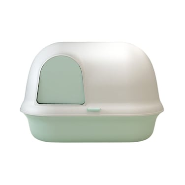Pakeway Shell Flip-Top Open Cat-Litter Box-59.4*46.4*39.5 Cm-Green