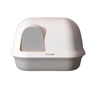 Pakeway Shell Flip-Top Open  Cat-Litter Box-59.4*46.4*39.5 Cm- Grey
