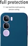 Vivo Y19s Liquid Silicon Case, Soft Microfiber Lining Cushion Slim Shell Shockproof Protective Soft Gel Rubber Matte Finish Cover Camera Protection Case for Vivo Y19S 2024 (Blue)