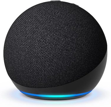Echo Dot (5th Gen)   smart bluetooth speaker with vibrant sound and Alexa   Use your voice to control smart home devices, play music or the Quran, and more (speaks English &amp; Khaleeji)   Charcoal
