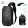 Waterproof Crossbody Sling Backpack With Multi-Compartment Storage, Mini Laptop And Tablet Compatible, Black, 9509