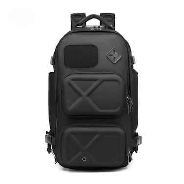 OZUKO 9309 Anti-Theft Tactical Backpack &ndash; Water-Resistant Travel Laptop Bag with USB Charging Port, Hiking and Outdoor Rucksack (Black, 48 * 27 * 18CM 1.8KG, Small)