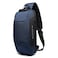 Anti-Theft Sling Crossbody Shoulder Backpack for Men With USB Port and Reflective Details, Everyday Carry Bag, Medium, Blue, 9223