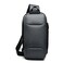 Anti-Theft Sling Crossbody Shoulder Backpack for Men With USB Port and Reflective Details, Everyday Carry Bag, Medium, Grey, 9223