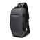 Anti-Theft Sling Crossbody Shoulder Backpack for Men With USB Port and Reflective Details, Everyday Carry Bag, Medium, Grey, 9223