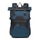 OZUKO 9761 Roll-Top Backpack, Oxford Fabric, 30x18x52cm, Waterproof Travel Business Bag, Expandable 28L-38L Capacity, Anti-Theft Design (Blue)