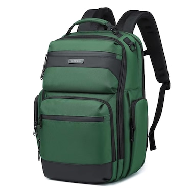 OZUKO 9770 Travel Laptop Backpack, Waterproof, Large 50cm, Small 45cm, Business School Bag, Multiple Compartments, Small (Green)