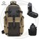 Water-Resistant Oxford Tactical Anti-Theft Sling Bag for Men, 40 x 14 x 22 cm, Large Capacity Travel and Outdoor Bag, Brown, 9844