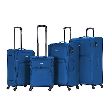 VIPTOUR Set of 4 Light Weight Polyester Jacqard Trolley Luggage With Number Lock 20/24/28/32 Inches