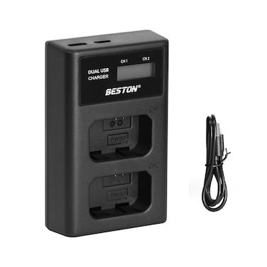 Beston 2 Slot Smart LCD Charger For Sony FW-50