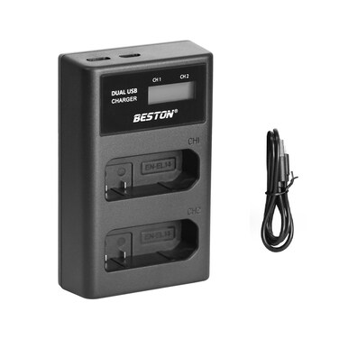 Beston 2 Slot Smart LCD Charger For Nikon EN-EL14