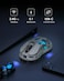GravaStar Mercury M1 Pro Gaming Mouse, 26,000 DPI, 78g Hollow Lightweight Design, 5 Programmable Buttons, 5 Dynamic RGB Light Sync Modes 4K Wireless Dongle SilverMist Grey