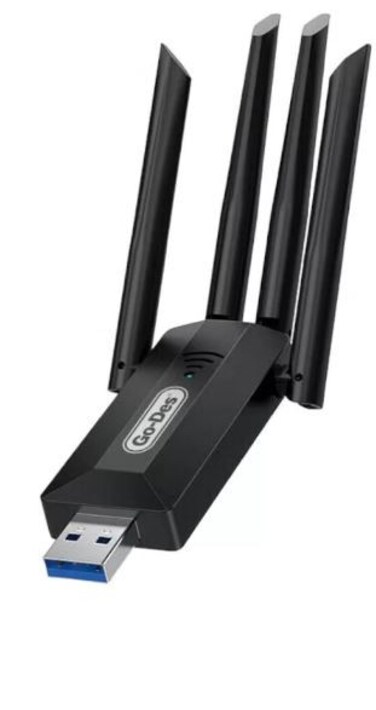 Go-Des Dual Band USB WiFi Adapter 1200M Four Antennas 5G Driver- Free USB 3.0 High-Speed Wireless Internet Card GD-BT318
