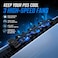 DOBE Cooling Fan for PS5 &mdash; Rear-Mount 3-Fan Cooler with LED Light &amp; USB Pass-Through Port