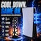 DOBE Cooling Fan for PS5 &mdash; Rear-Mount 3-Fan Cooler with LED Light &amp; USB Pass-Through Port