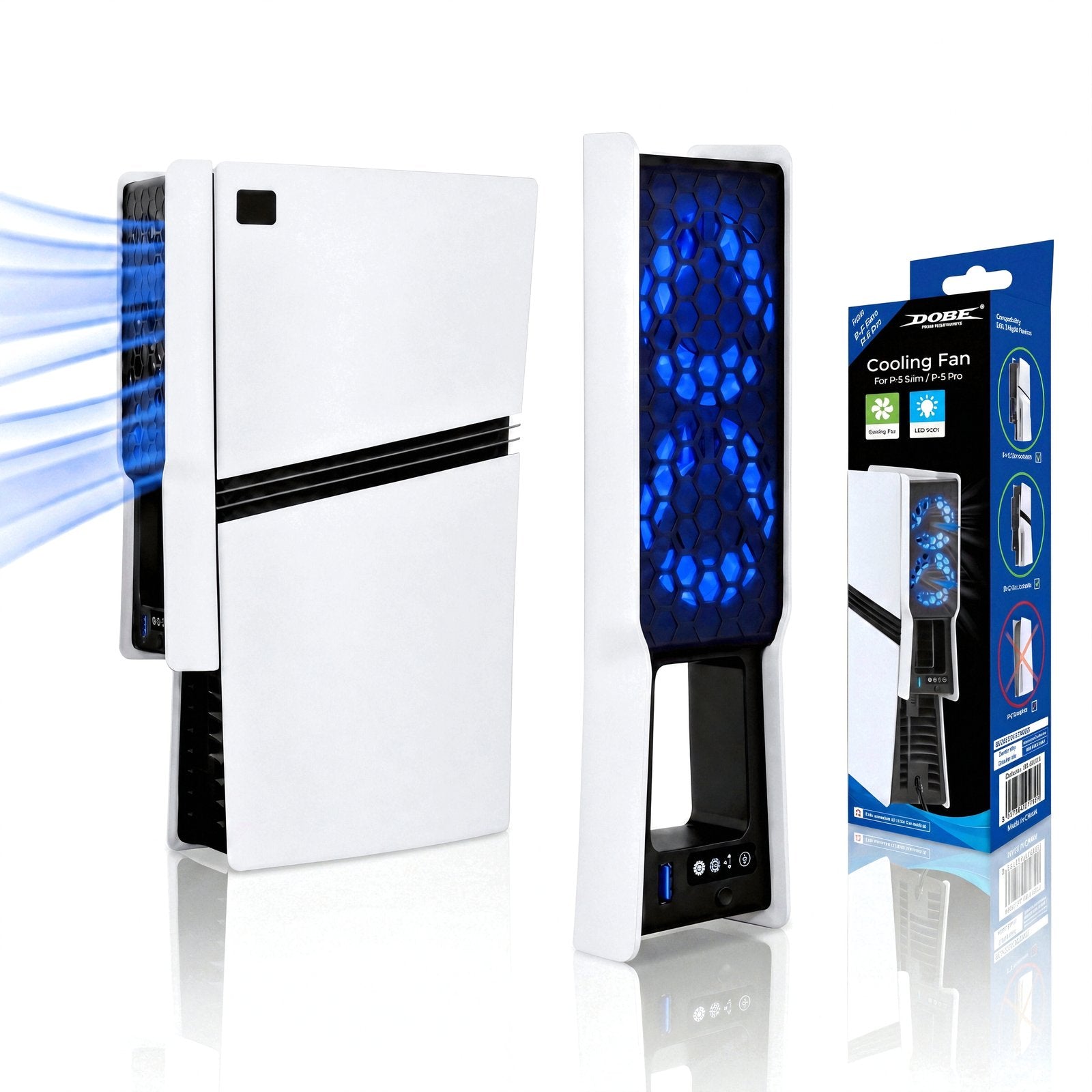 دوب DOBE PS5 Cooling Fan With Automatic Temperature Sensor