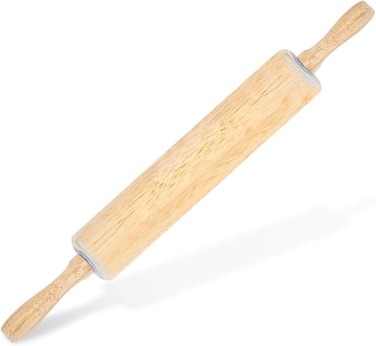 Professional Wooden Rolling Pin for Baking &ndash; Smooth Dough Roller for Pies, Cookies, Pastries, Pizza, Pasta &amp; Clay   Durable, Lightweight, Ergonomic Kitchen Tool &ndash; Perfect for Beginners &amp; Pro Bakers