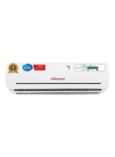 PRO GENERAL 1.5 Ton Rotary Split AC, Highly Efficient Cooling Air Conditioner with T3 Tropical Compressor, R410a Gas, 3D Swing pattern air delivery technology, 18000 BTU  PRG18000N25 - WHITE