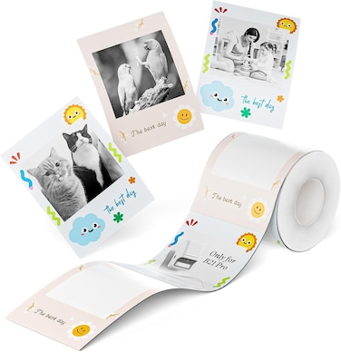 NIIMBOT Photo Papers Only for B21 Pro 300DPI Label Maker, Thermal Picture Labels Good Idea to Print Photos, Beauty Memories, Note,List (BestDay, 54 * 74mm)