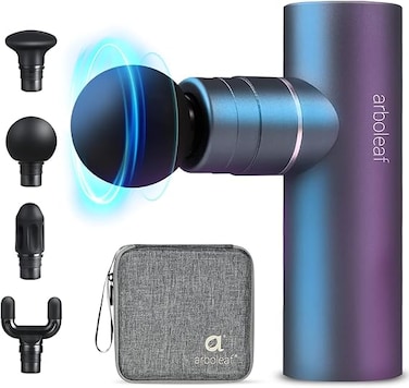 arboleaf Mini Massage Gun, Percussion Deep Tissues Muscle Massager, Travel Massage Gun, Portable Handheld Massager, Ultra-Quiet Compact Massager for Sports, Office, Home, Perfect for Pain Relief