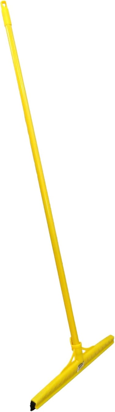 Heavy Duty Floor Squeegee with Long Handle &ndash; Professional Water Wiper for Floor Cleaning, Bathroom, Garage &amp; Kitchen &ndash; Durable Double Foam Blade Rubber Squeegee for Wet Floor Drying &amp; Water Removal