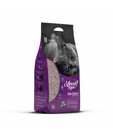 Meow Mates Bentonite Cat Litter - Lavender Scent 16L/10kg