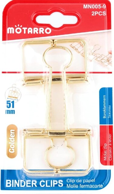 Motarro MN005-9 Binder Clips, Golden