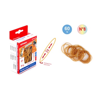 Motarro MF001-6 Elastic Rubber Band 60 g, (pack of 2)