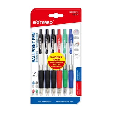 MOTARRO MC008-13 Premium Ball Point Pen   Smooth Flow Blue Ink   Durable Office &amp; School Writing Pen
