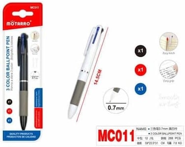 Motarro MC011 3 Color Ballpoint Pen 2 Pack