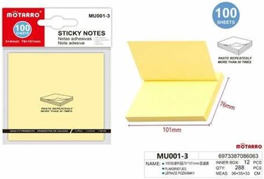 Motarro Pack 2 Sticky Notes (MU001-3)