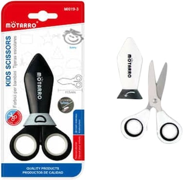 Motarro MI019-3 Kids Paper Cutting Scissor with Protective Cover Multicolor
