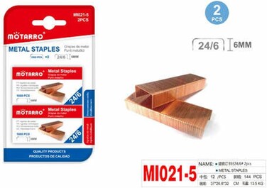 Motarro MI021-5 Metal Staples Gold