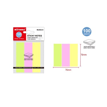 Motarro Sticky Notes 76 x 76mm (MU002-9) Pack of 2
