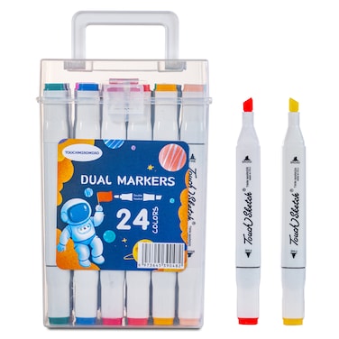 Eazy Kids 24 pcs Dual Markers Set