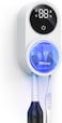 Bitvae X122 Toothbrush Cleaner, UV-C Cleaning and Air Drying, LED Smart Screen, Rechargeable Wall Mount Toothbrush Holder, White